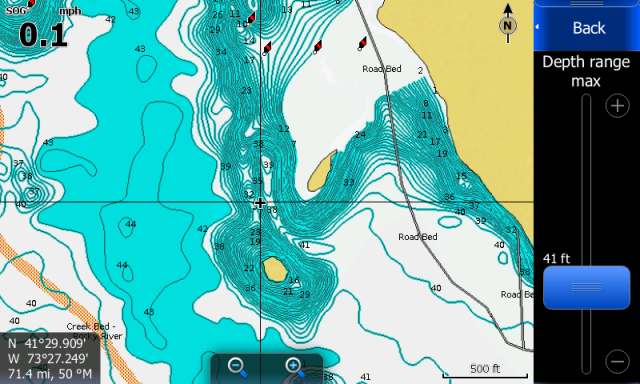 Candlewood Lake Depth Contour Shading